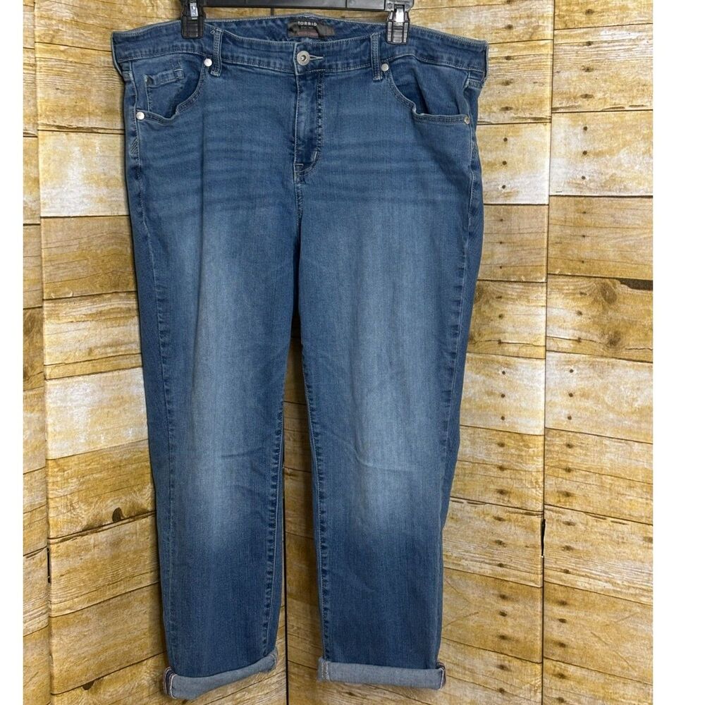 TORRID BOYFRIEND STRAIGHT VINTAGE STRETCH CASUAL EVERYDAY SIMPLE JEANS SZ.20S - Picture 2 of 3